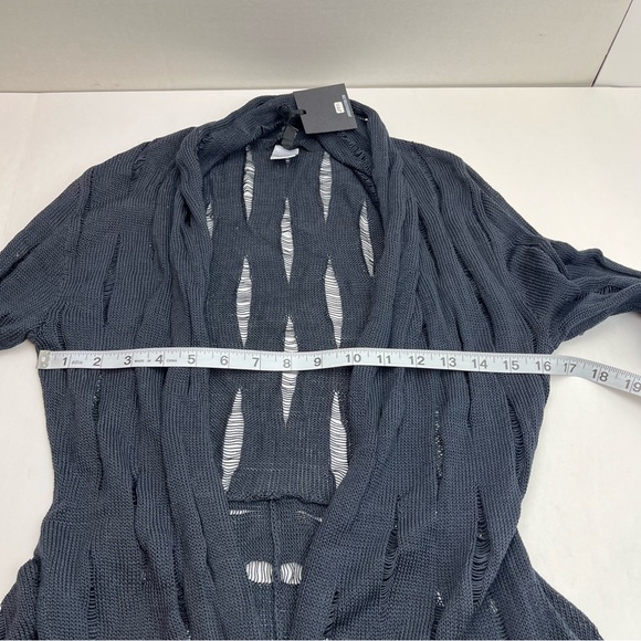 Jarbo Deconstructed Open Slash Knit Cardigan Sweater Wrap Women Size 42 / 14 NEW - Picture 7 of 12